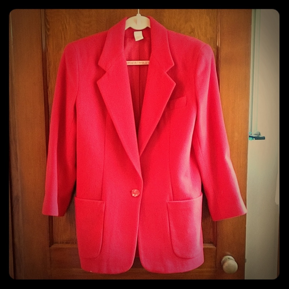 Vintage cherry red blazer